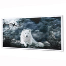 White Wolf Stone Canvas Wall Paintings Frameless Pictures Art Home Decor