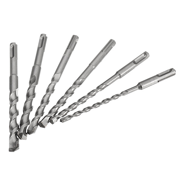 6Pcs 6 to 16mm Electric Hammer Drill Bit Set 160mm Carbide Tip SDS Plus Shank Concrete Drill Bits