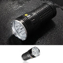 XANES XM-L T6 12LED 10000 Lumens 4 Modes USB Rechargeable Tactical LED Flashlight Outdoor Super Bright  IP67 Waterproof 18650 Flashlight Digital Intelligent Flashlight