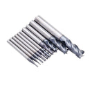 Drillpro 1-10mm HRC55 TiAlN 4 Flutes End Mill Cutter Tungsten Carbide Milling Cutter CNC Tool