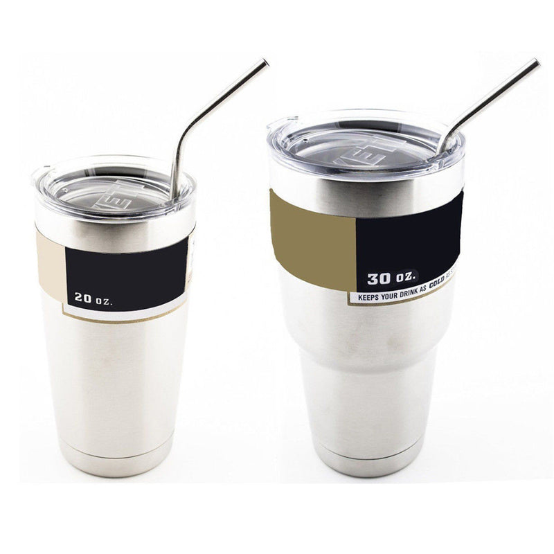 Stainless Steel Metal Drinking Straw Reusable Juice Pipe + Cleaner Brush + Box