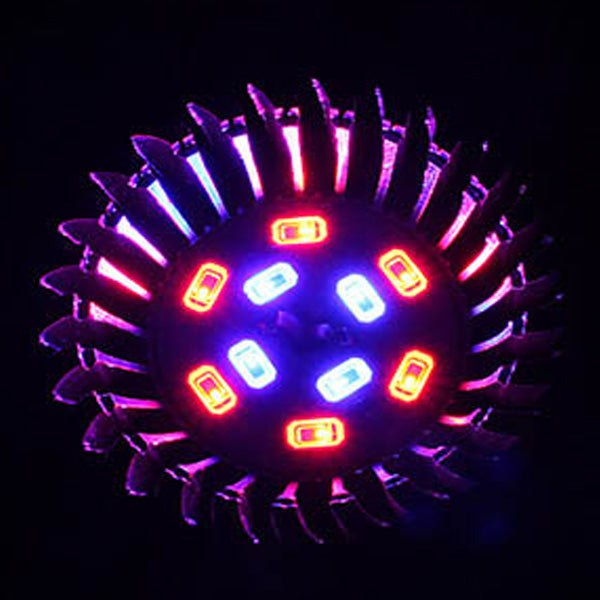 5W E27 6 Red 4 Blue Convex Mirror Grow LED Bulb Greenhouse Plant Seedling Growth Light