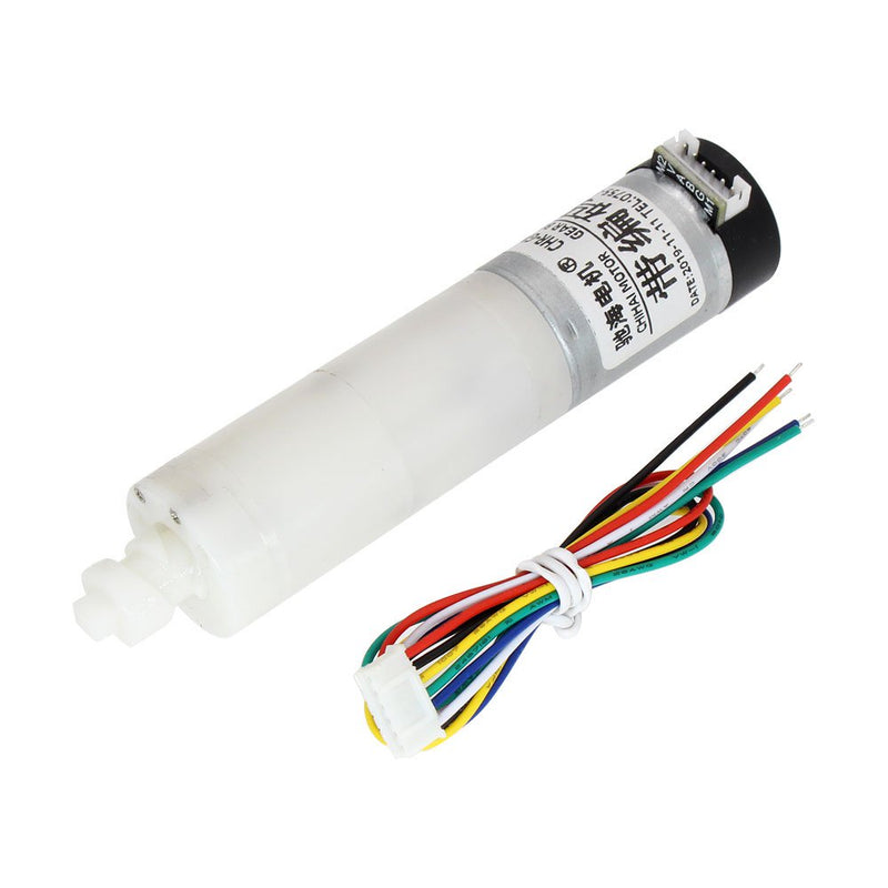 CHIHAI CHR-GM25-SM30 Rotary Telescopic Thrust Reducer Gear DC Motor 12V Worm Cyclotron Telescopic Structure with Encoder