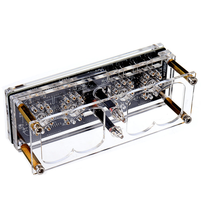 IN-12 Glow Tube Clock 4-bit IN12 Seven-color RGB LED DS3231 Nixie Clock IN-12B