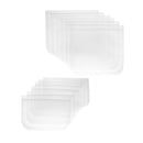 Reusable Translucent Frosted PEVA Food Storage Bag for Sandwich Snack Lunch Fruit Kitchen Storage Container