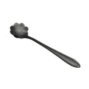 KCASA KC-FS01 Black Stainless Steel Flower Shape Coffee Sugar Spoon Tea Spoon Ice Cream Tableware