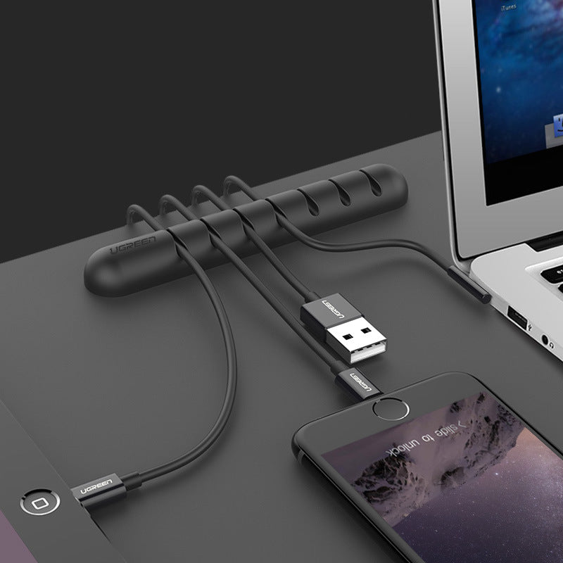 Ugreen LP114 Cable Organizer Silicone USB Cable Winder Desktop Cable Holder Flexible Cable Management Clips For Mouse Headphone Earphone