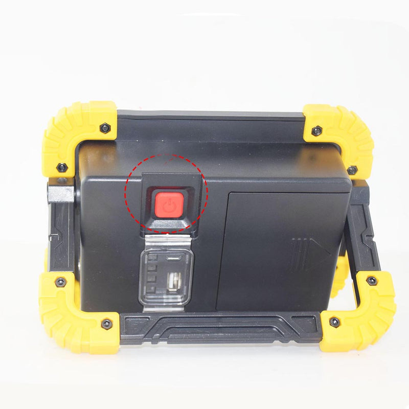 10W COB LED Portable Rechargeable Camping Light 18650 Battery Waterproof Emergency Flashlight