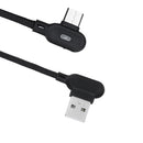 2M 90 Degree 2.4A Breathing Light Type C Fast Charging Data Cable For Smartphone Tablet