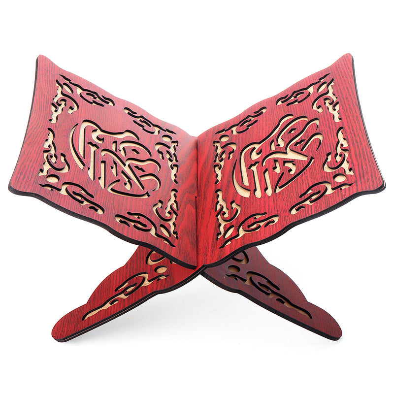 Wooden Bookshelf Eid Bible Stand Wood Carved Book Stand Home Decoration