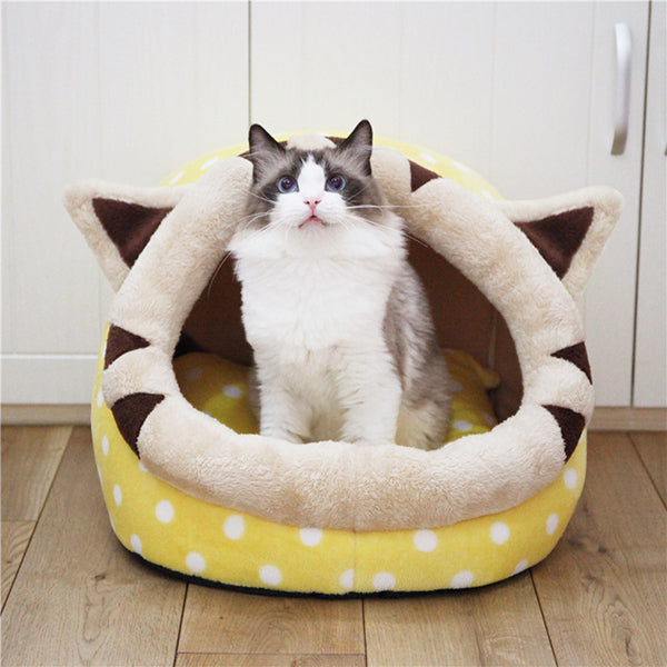 Cute Animal Design Comfortable Indoor House Bed Pet Dog Cat Nest Pad Soft Fleece Bed