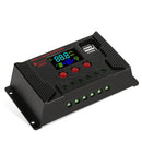 Minleaf PWM 10A/20A/30A 12/24V Auto Adapt LCD Solar Charge Controller Photovoltaic Solar Panel Controller Battery Regulator Adjustable Parameter