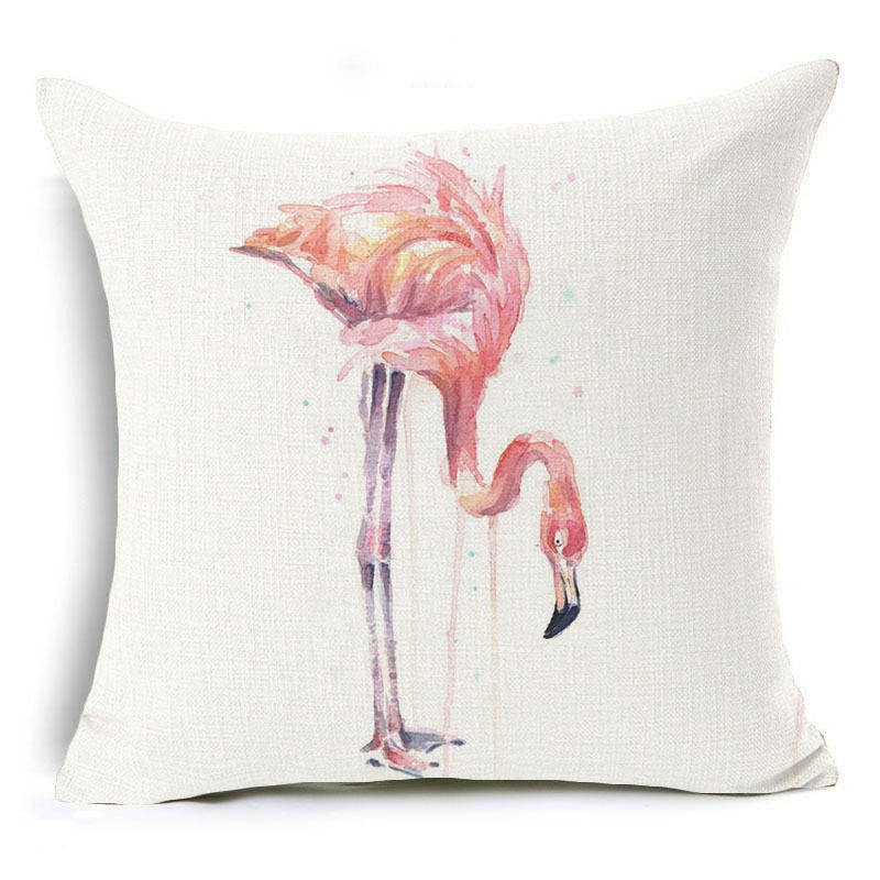 Honana 45x45cm Pillow Case Home Decoration Flamingo Palm Leaf Design 16 Optional Patterns