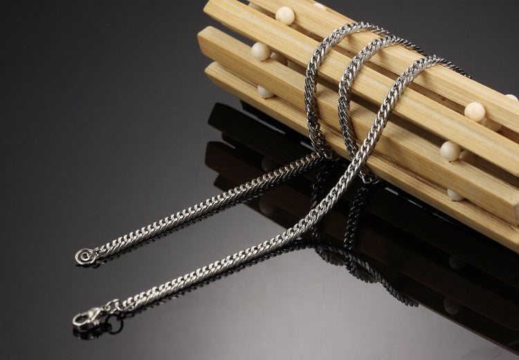Creative Fashion Personality Coarse Mine Men's Steel Single Chain  Necklace