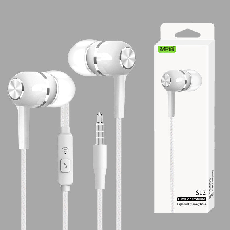 S12 Sport Earphone Wired Super Bass 3.5mm Handsfree Headset Earbuds With Mic for PC MP3 Xiaomi Samsung