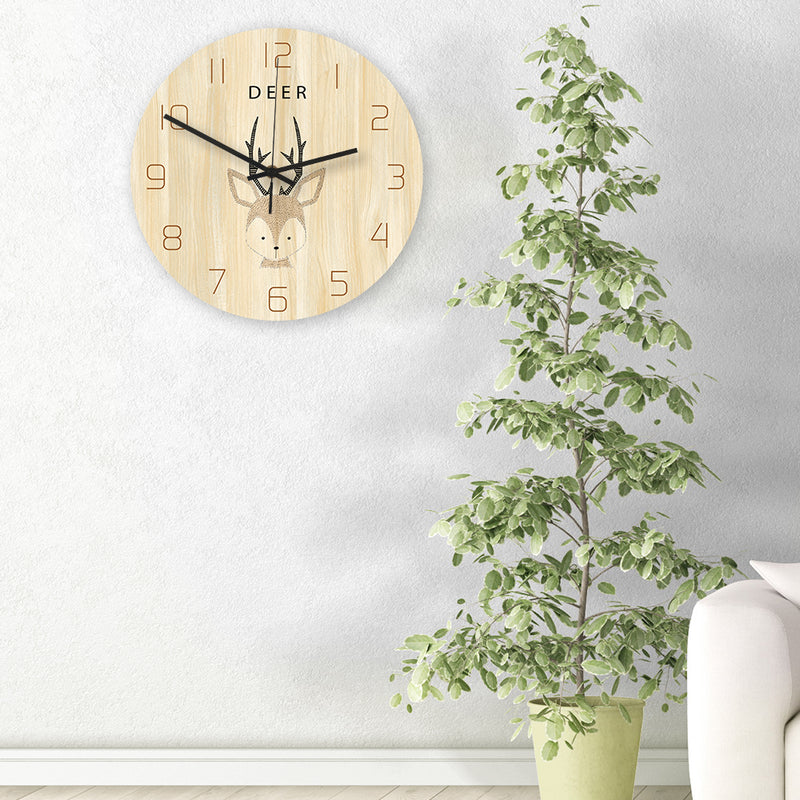 Loskii CC042 Creative Wall Clock Mute Wall Clock Cartoon Wall Clock For Home Office Decorations