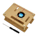 Acrylic Protective Case with Cooling Fan for Raspberry Pi 4 Model B/3B+/3B/2B