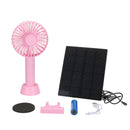 2.5W Solar Panel Portable Charging Fan Rechargable Fan 3 Speed Traveling Colling System Kit