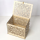 DIY Wedding Gift Card Box Wooden Money Storage with Lock Decor Supplies