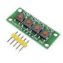 5pcs 1x4 4 Keys Button 5 Pin Keypad Keyboard Module Mcu Board for  Student Class Design Graduation Project Exp
