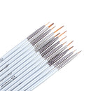 Transon 12 Pcs Nylonhair Hook Line Pens Nylon Brush Painting Pens Brush Art Stationery Watercolor Drawing Painting Brush Pen Children DIY Art Supplies Tools