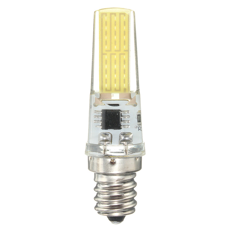 Dimmable E11 E12 E14 E17 G4 G8 G9 BA15D 2.5W LED COB Silicone Pure White Warm White Light Bulb 110V