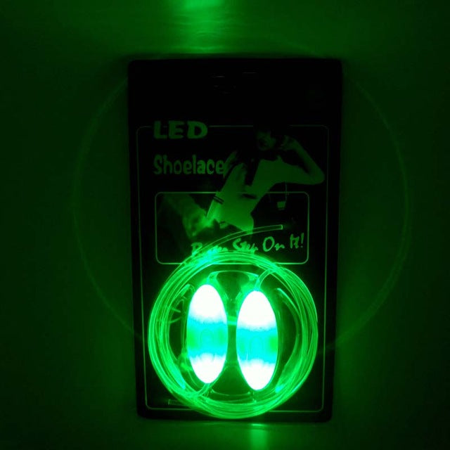 1 Pair LED Light Bestselling 80CM Flash Luminous Fashionable Glass Fiber Cool Design Shoelaces