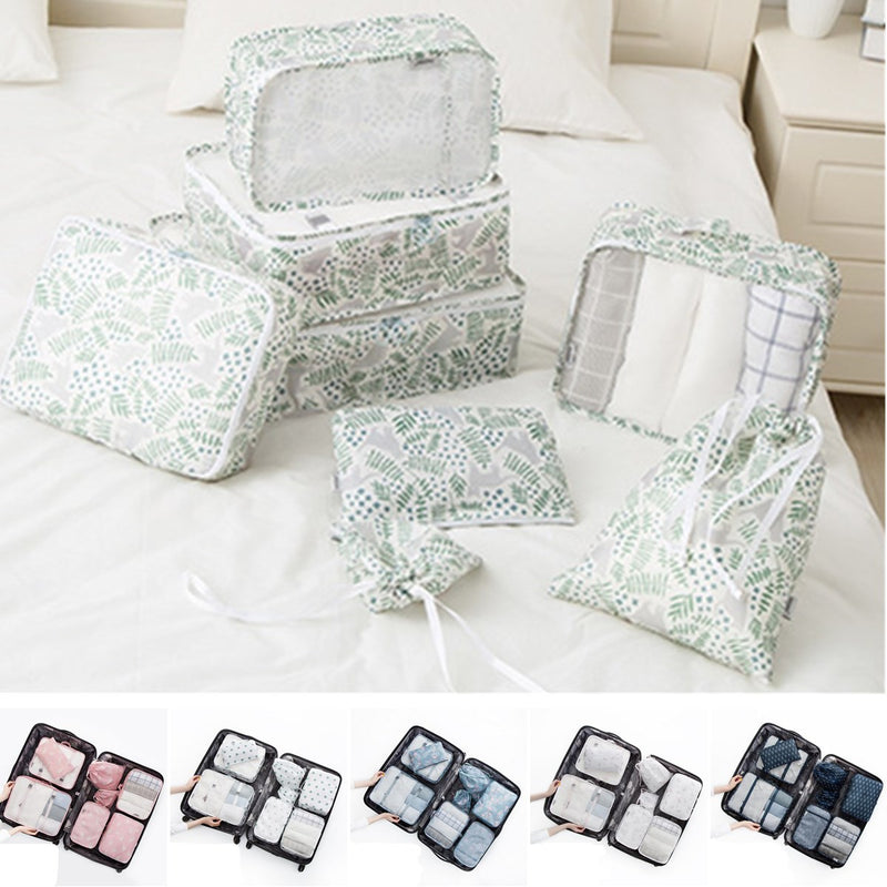 8PCS/Set Travel Luggage Organizer Storage Pouches Suitcase Packing Bags