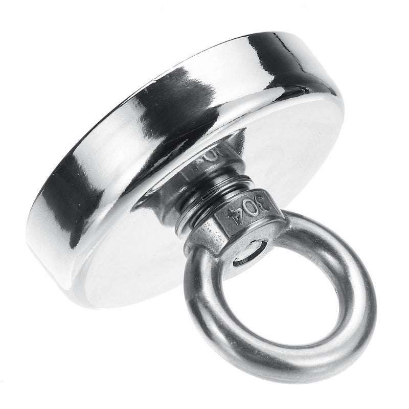 300KG D75mm Neodymium Recovery Magnet Fishing Treasure Metal Detector with 20 Metre Rope