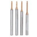 Drillpro 2 Flutes D2mm R0.2 Long Neck Ball Nose End Mill HRC60 CNC Deep Groove Milling Cutter Router Bit