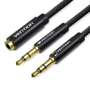 Vention BBLBY 3.5mm Mic Audio Cable 1 Female to 2 Male Earphone Headphone AUX Splitter Cable