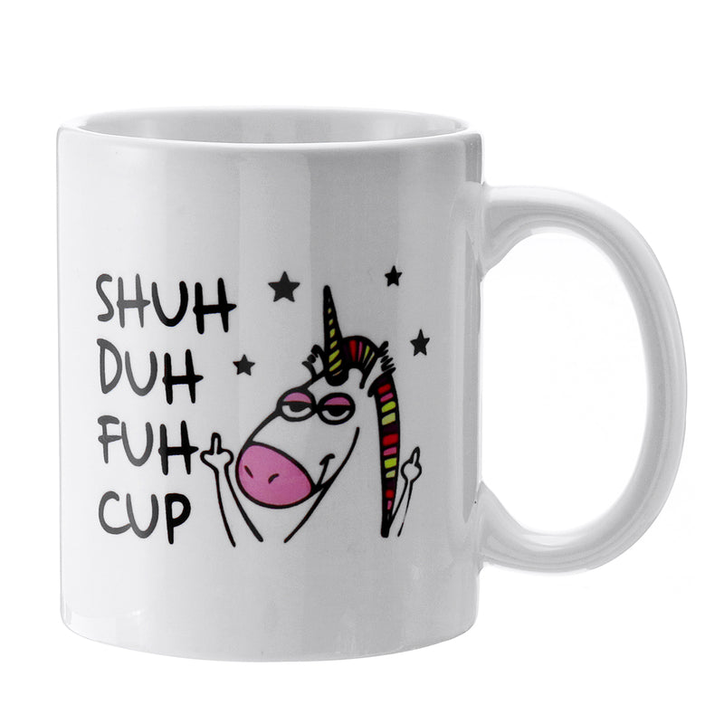 Shuh Duh Fuh Cup Funny Unicorn Mug Gift Coffee Mugs for Coworkers Office Present