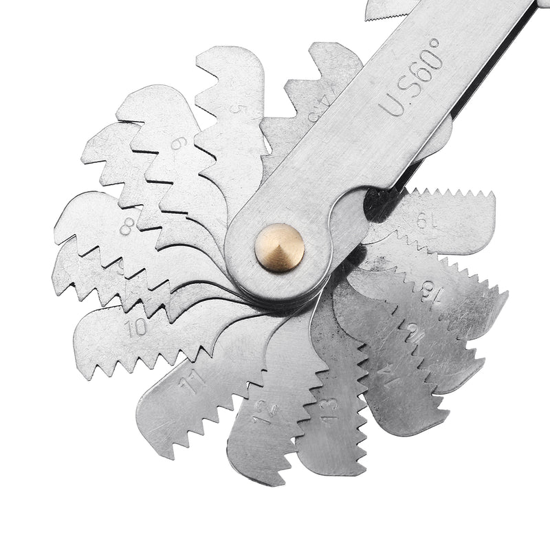 30x Blades Thread Measuring Gauge Screw Pitch Tool US 60 Degree For Nut and Bolts