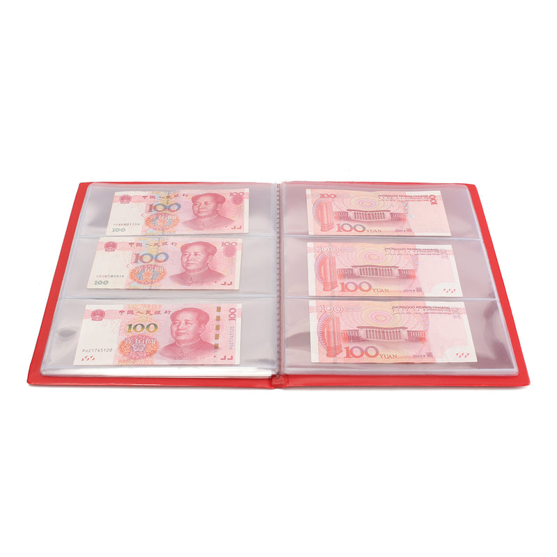 60 Pages PVC Banknote Album Paper Money Currency Collection Book Storage Pockets Holders