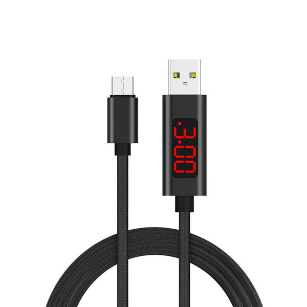 3A Micro USB Digital Voltage Current LED Display Fast Charging Data Cable 1M