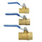 TMOK 1/2" 3/4" 1" Brass Ball Valves Two Piece Inline Lever Handle BSP Female Thread