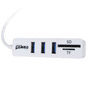 Combo HY-617 Mini USB 2.0 Hub with SD/TF Card Reader Function