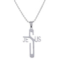 Stainless Steel Necklace Personality Jesus Cross Necklace for Men Women