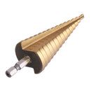 Drillpro 4-32mm Titanuim Coated HSS Step Drill Bit with Automatic Center Pin Punch