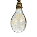 Retro Vintage Dry Flower Light Bulb Pendant Chain Necklacee