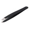 Stainless Steel Black Slanted Tip Tweezer Clip Tools