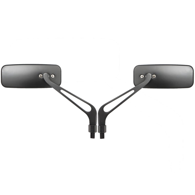 8mm 10mm Aluminum Motorcycle Rectangle Rear View Side Mirror Universal