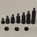 Suleve M3NH5 180Pcs M3 Nylon Screw Black Hex Screw Nut PCB Standoff Spacer Column Assortment Kit