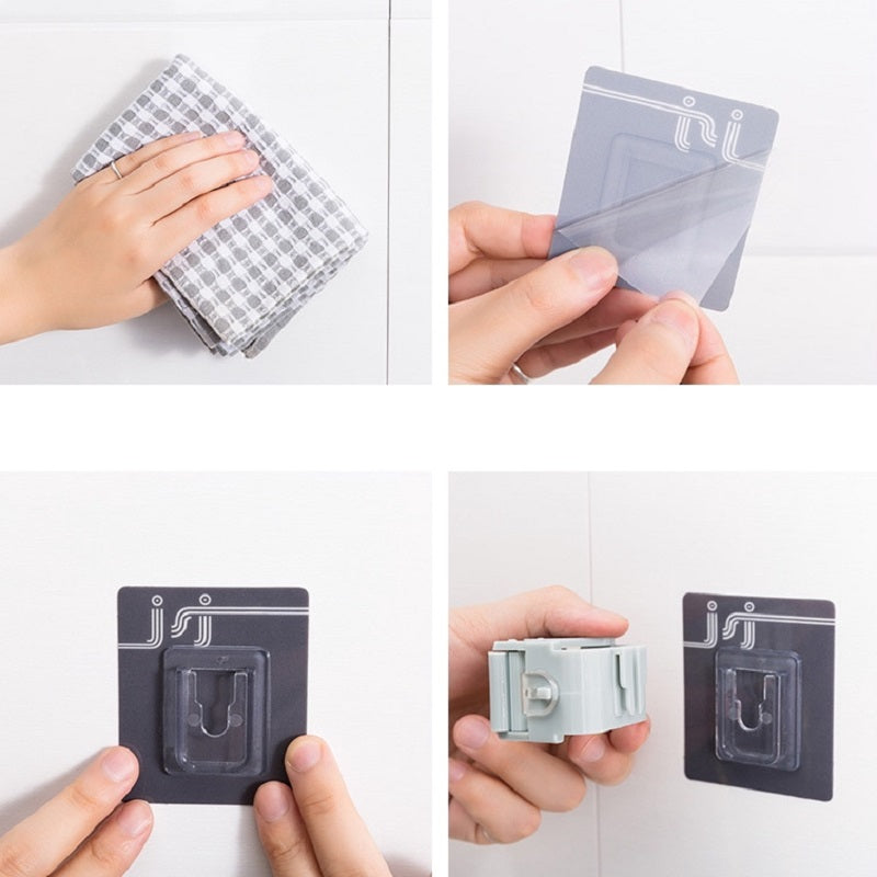 Multifunction Broom Mop Holder Bathroom Wall Sticker