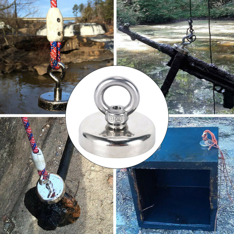 150KG D60mm Neodymium Magnet Fishing Treasure Finding Treasure Hunting Recovery Magnet