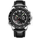 WISHDOIT WSD-012 Fashion Men Quartz Watch Casual Luminous Multifunction Wrist Watch