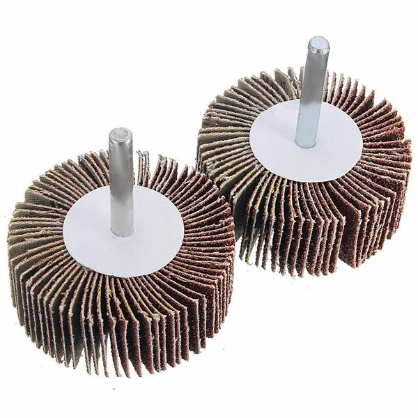 60/80 Grit 6mm Shank Flap Wheel Disc Sanding Abrasive Grinding Wheel for Rotary Tool