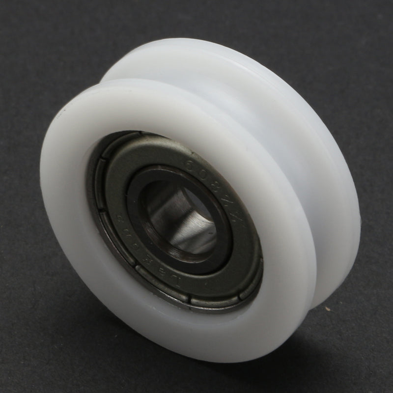 30x8mm U Ball Bearing Guide Pulley POM Embedded 608 Groove