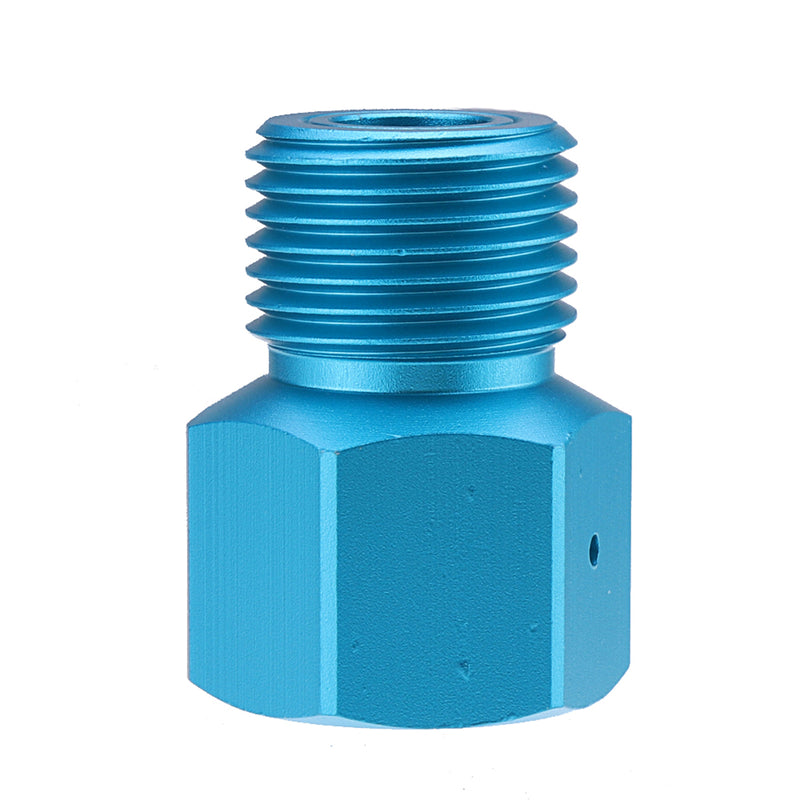 Adapter Converts CO2 Tank to Standard G1/2/CGA320 Male Fitting & G1/2/CGA320 Female Fitting Blue