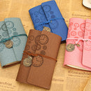 A6 Engraved Leather Journal Notebook Diary Retro Vintage Blank Memo